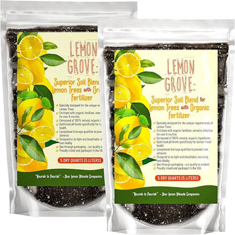 GARDENWISE Organic Lemon Tree Soil – Citrus Potting Mix with Organic Fertilizer – Ideal for Potted Lemon Trees, Meyer Lemons & Citrus Plants – Chunky, Indoor & Outdoor (10 QUARTS)