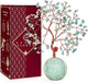 Crystal Tree of Life Home and Office Decor Gifts for Women, Amazonite Chakra Healing Stones Feng Shui Bonsai Tree for Positive Energy, Money, Good Luck, Christmas Decor, Birthday Gifts for Mom