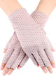 Maxdot Sun Gloves for Women UV Protection Fingerless Non Slip Sunscreen Driving Gloves for Summer Outdoor