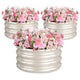 SOCONT Round Galvanized Raised Garden Bed Kit, 3 Pcs 2 x 2 x 1ft Pearl White Galvanized Garden Boxes, Outdoor for Vegetables