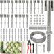 Wire Trellis for Climbing Plants Outdoor, 20-Set Wall Wire Trellis Kit with 1/8" x 98ft Stainless Steel Cable and Cutter, T316 Espalier System for Fence Garden DIY on Brick Concrete Wood Walls