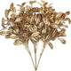 CATTREE Artificial Plants for Christmas Decor, Golden Plastic Grass Fake Leaves Shrubs Simulation for Indoor Outdoor Home Garden Party Hall Office Table Décor Planter Filler Gold Plant 3 Pack