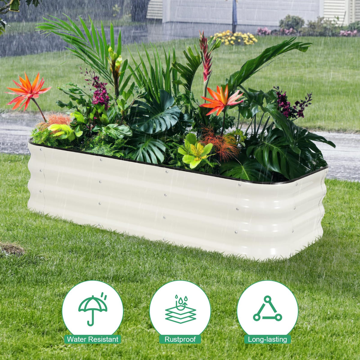 1MORE Raised Garden Bed,3 in 1 Modular Planter Raised Bed,4x2x1ft,Green-1Pk