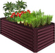 Best Choice Products 6x3x2ft Outdoor Metal Raised Garden Bed, Deep Root Box Planter for Vegetables, Flowers, Herbs, and Succulents w/ 269 Gallon Capacity - Burgundy