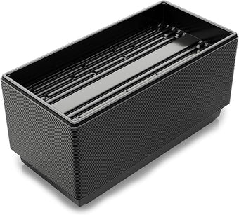 Yield Lab 10x20 Inch Black Plastic 50 Pack Plant Propagation Tray – Growing Trays for Garden, Planting, Seedling, Soil & Hydroponic Horticulture - Microgreen Trays Grow Plants - No Drain Holes