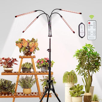 LED Grow Lights for Indoor Plants,LED Plant Grow Light with Stand,Led Full Spectrum,10 Dimmable Levels,3 Modes Timing,Tripod Adjustable 15-72 inch.