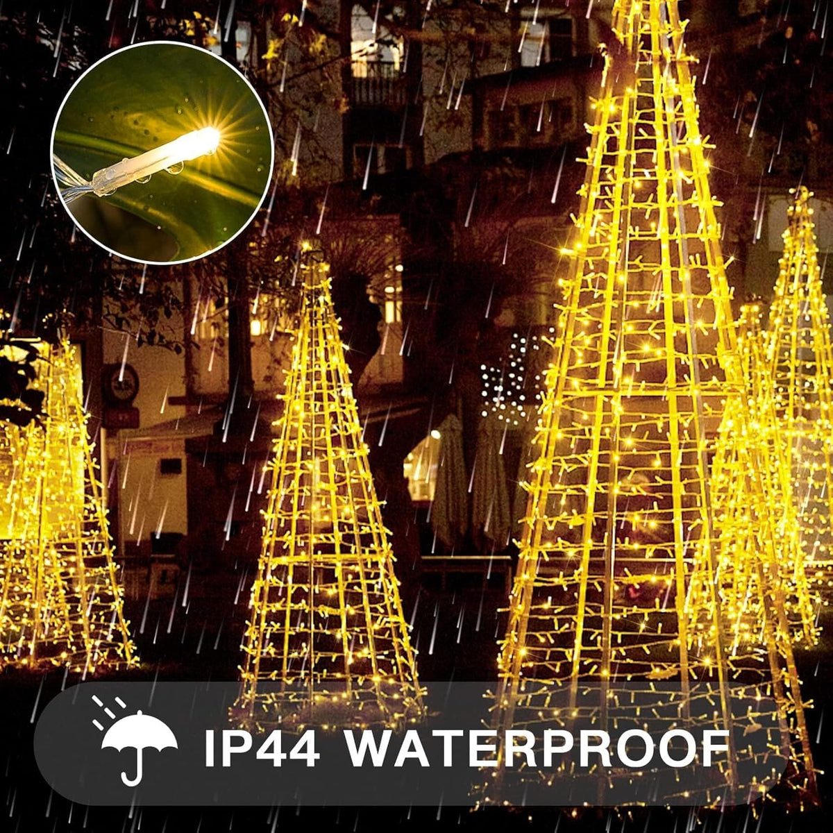 suddus String Lights Indoor Plug in 100 LED Christmas Lights Warm White