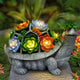 11.1 Inch Large Solar Garden Decor Turtle Statues Lights, Outdoor Figurine Decorations Ornament Lamps for Outside Yard, Lawn, Patio, Porch, Balcony, Unique Birthday Gifts for Mom women Grandma(Gray)