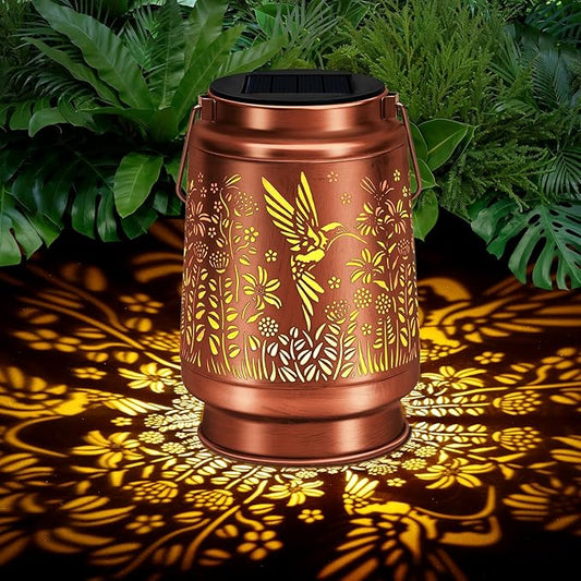 siruitong Solar Lantern Outdoor Lamp Waterproof Decorations Garden Decor, Christmas Birthday Gifts for Women, Mom, Grandma Decorative Garden, Yard, Patio, Lawn, Balcony Porch - Hummingbird B