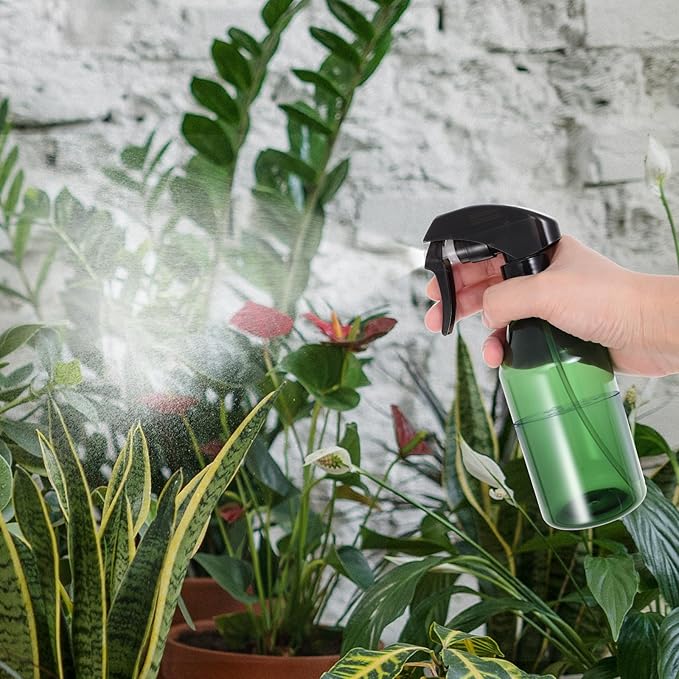 2Pcs 300Ml Spray Bottles Plant Watering and Beauty Sprayers Refillable Mist for Hair Care and Home Gardening