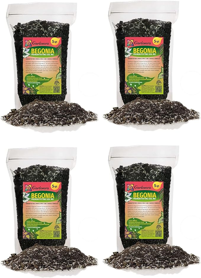 Gardenera Begonia Potting Mix - Unlock Robust Growth and Enchanting Blossoms with Our High-Performance Formula - 20 Quart