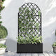 Casaphoria Metal Raised Garden Bed with Trellis and Wheels, 72"x35"x16" Planter Box for Climbing Plants, Vegetables & Vines, Features Drainage Holes and Privacy Screen (Black-Laurence)