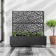 Casaphoria Metal Raised Garden Bed with Trellis and Wheels, 47"x47"x16" Planter Box for Climbing Plants, Vegetables & Vines, Features Drainage Holes and Privacy Screen (Black-Spring)