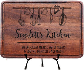Personalized Engraved Cutting Board, Custom Mother’s Day Gift for Mom, Wife or Grandma, Unique Kitchen Gift Idea for Her, Christmas, Birthday, Housewarming