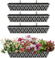 4 Pack 30 Inch Window Boxes Planters Railing Planter Box with Adjustable Brackets & Non-Woven Fabric Plant Grow Bags Deck Railing Planter Boxes Balcony Hanging Flower Box for Outdoor Plants