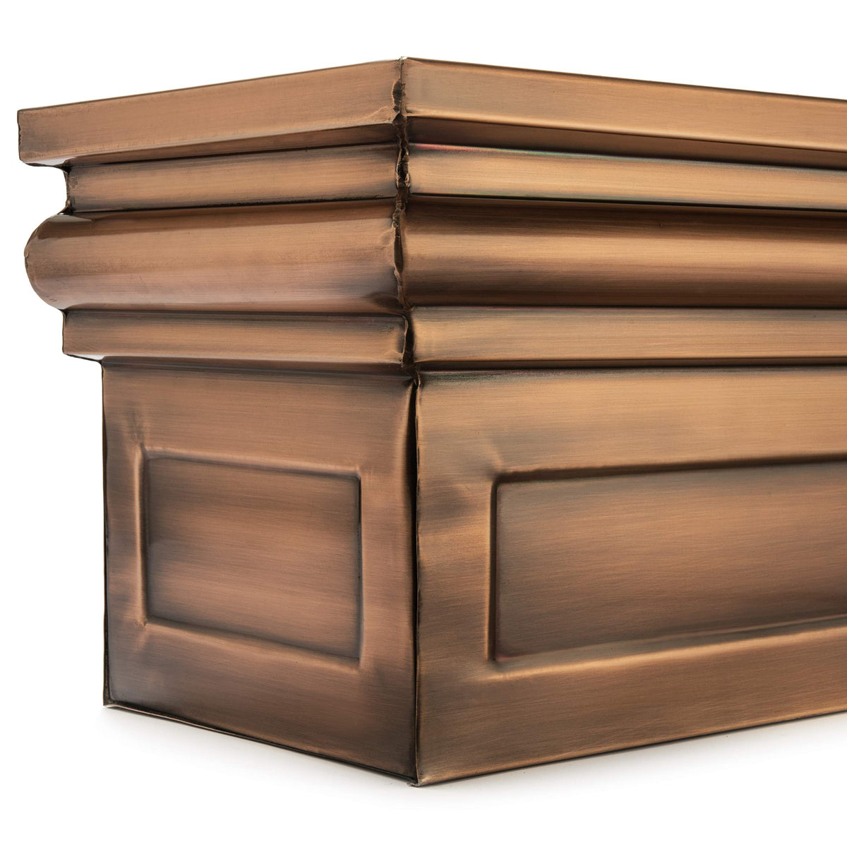 H Potter Window Box Planter with Brackets - 48" Copper Finish