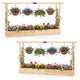 HAPPYGRILL 2 45" Raised Garden Bed with Trellis & Hanging Roof