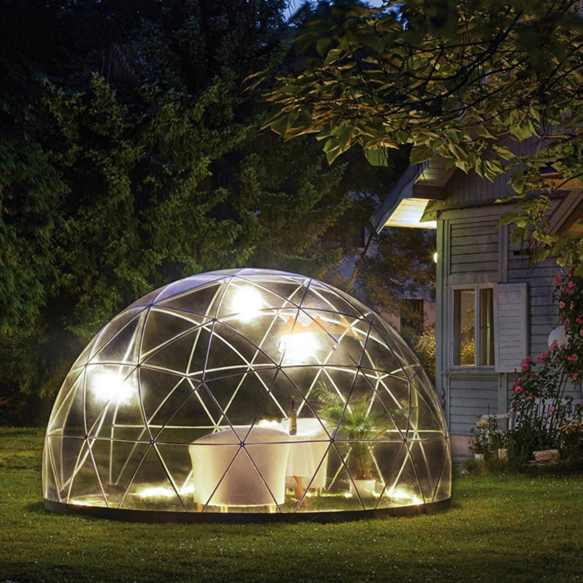 3.6M/12FT Bubble Tent Transparent Pop up Tent Camping Canopy Shelter Dome Greenhouse for Beach Party Outdoor