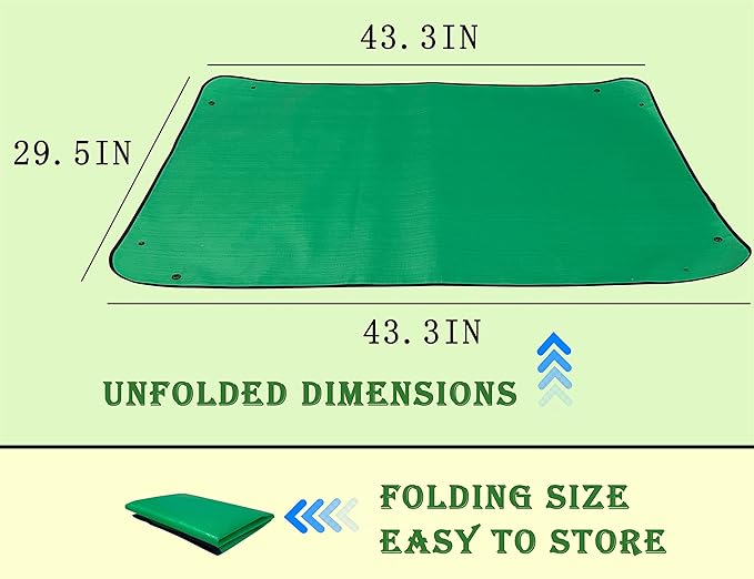 BIUWING Extra Large Plant Repotting Mat,Thickened Waterproof for Indoor Plant Transplanting and Mess Control,Foldable Succulent Portable Gardening Mat (43'*30',Green)