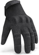 NoCry Tactical Gloves for Men with Flexible Knuckle Guards – Durable Design with Reinforced Palms and Stitching – Perfect Combat Gear with Touchscreen Compatible Fingers