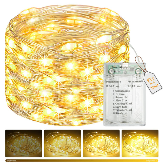 btfarm 1 Pack Fairy Lights Battery Operated, 16FT 50 LED Twinkle Lights