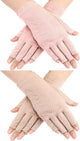 Maxdot Sun Gloves for Women UV Protection Fingerless Non Slip Sunscreen Driving Gloves for Summer Outdoor