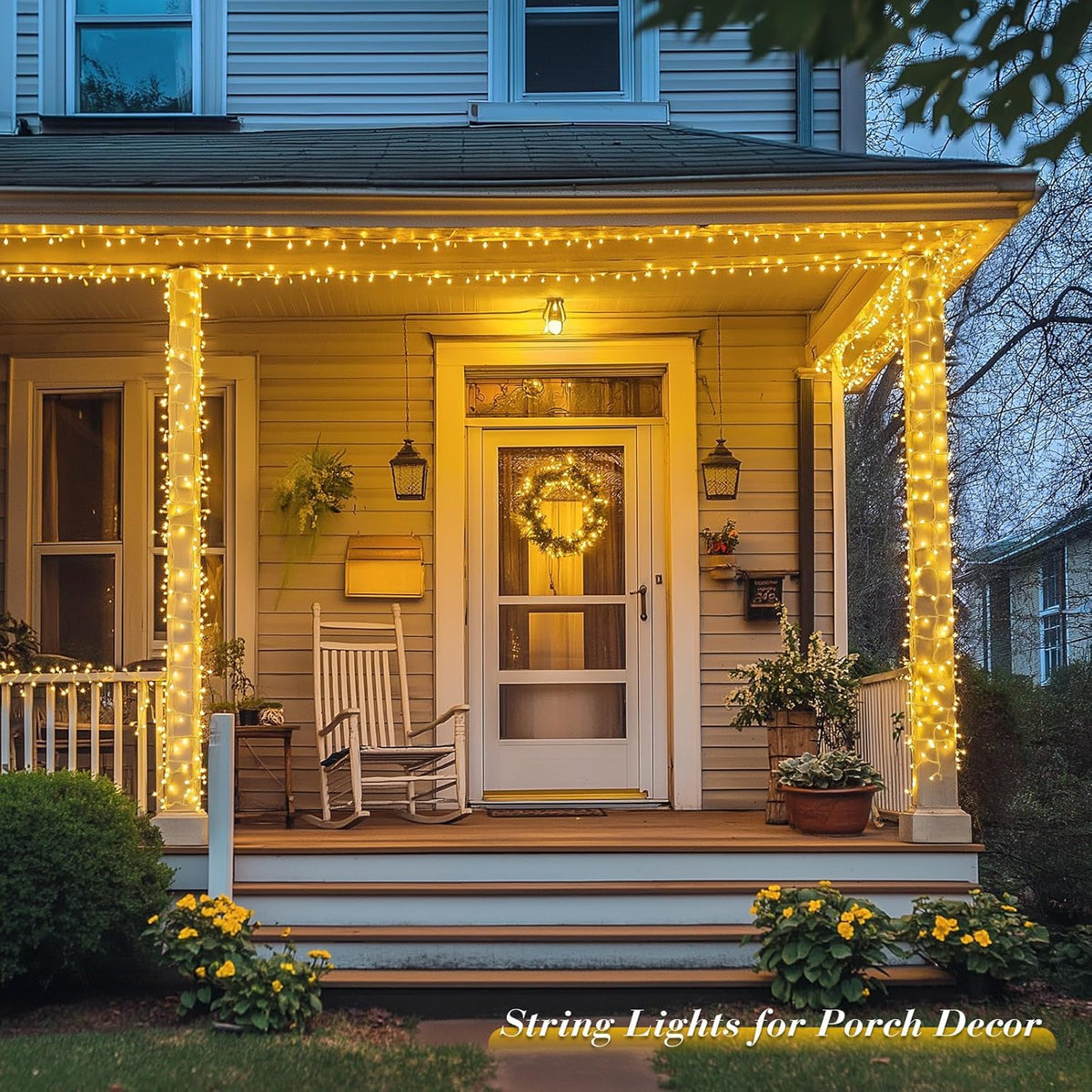 JMEXSUSS 33ft 100 LED Warm White Christmas String Lights for Room Decor