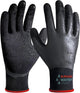 KAYGO Waterproof Work Gloves for Men and Women, Rubber Coated Non-slip Working Gloves for Garden, Outdoor Construction,KG150,Black,S