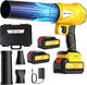 Cordless Leaf Blower, Turbo Jet Blower, 800,000 RPM Handheld Leaf Blower with 2x4500mah Batteries & Charger, Electric Leaf Blowers for Patio Cleaning, Lawn Care, Leaves, Dust (Yellow)