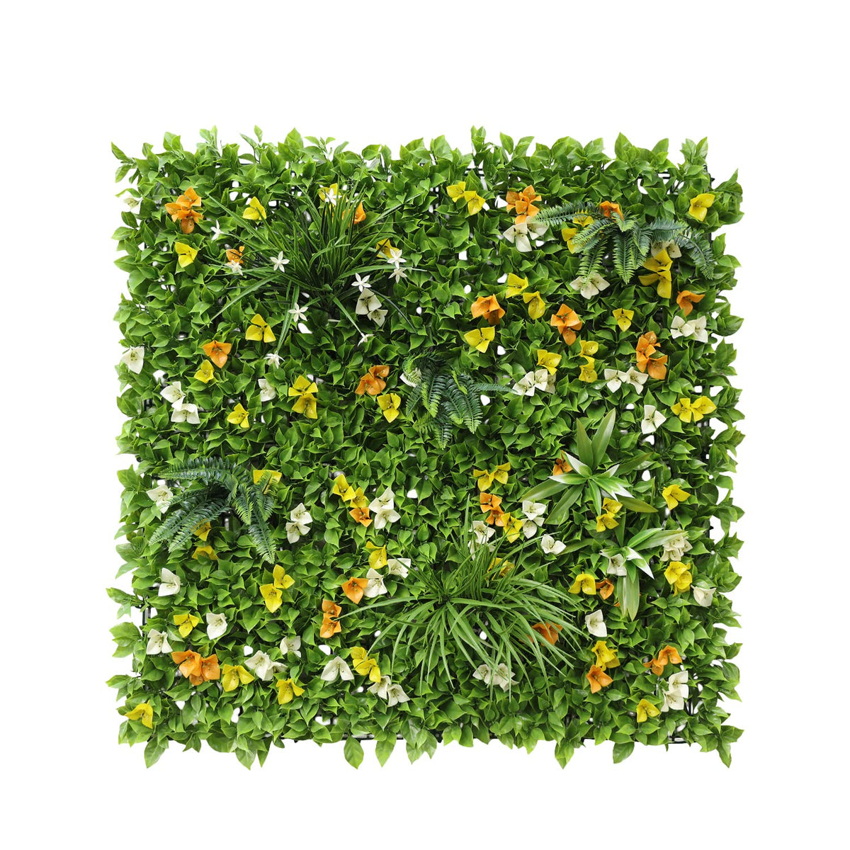 Windscreen4less 24 PCS 40"x40" Artificial Boxwood Panels Faux Plant Grass Green Wall Panel Decoration for Outdoor Indoor Garden Backyard (Style 6)