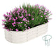 ZFHgarden Galvanized Metal Planter Raised Garden Bed Kit for Gardening Outdoor，4x2x1ft Planter Grow Garden Box Raised Flower Bed，Long Vegetable Clearance Herb Raised Garden Beds for Gardening White