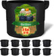 Gardzen 10-Pack 3 Gallons Grow Bags, Aeration Fabric Pots with Handles, Heavy Duty Cloth Pots for Plants