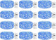 12 Pack Fairy Lights with Timer Battery Operated, 3 Modes 7ft Mini Twinkle Lights Waterproof, 20 LED Bulk String Light for Mason Jars Christmas Decoration Wedding Table Centerpieces,Blue