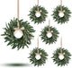 6 Pcs Artificial Green Olive Wreaths Greenery Wreath with Olive Leaves Mini Green Kitchen Cabinet Wreaths Swag Spring Summer Wreath for Front Door Porch Wall Window Farmhouse Wedding Decoration