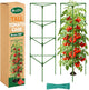 [Upgraded] ZeeDix 65 Inch Tall Tomato Cages for Garden, 2 Pack Large Plant Trellis Support Stakes for Climbing Plants, Heavy Duty Adjustable Tomatoes Cage for Pots, Raised Garden Bed Outdoor Supplies