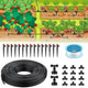 Pawfly 50ft Drip Irrigation System Kit - Quick-Connect Garden Watering System with 1/4" Tubing, Adjustable Emitters & Drip Irrigation Parts for Greenhouse, Lawn, Patio & Raised Beds