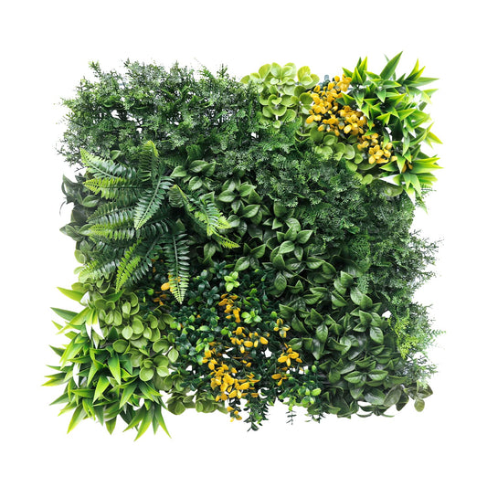 Windscreen4less 19 PCS 20"x20" Artificial Boxwood Panels Faux Plant Grass Green Wall Panel Decoration for Outdoor Indoor Garden Backyard (Style 8)