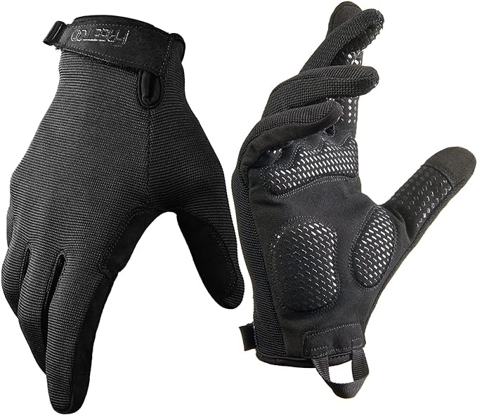 FREETOO Full-Finger Workout Gloves for Men, Padded Gym Gloves with Excellent Grip and Palm Protection