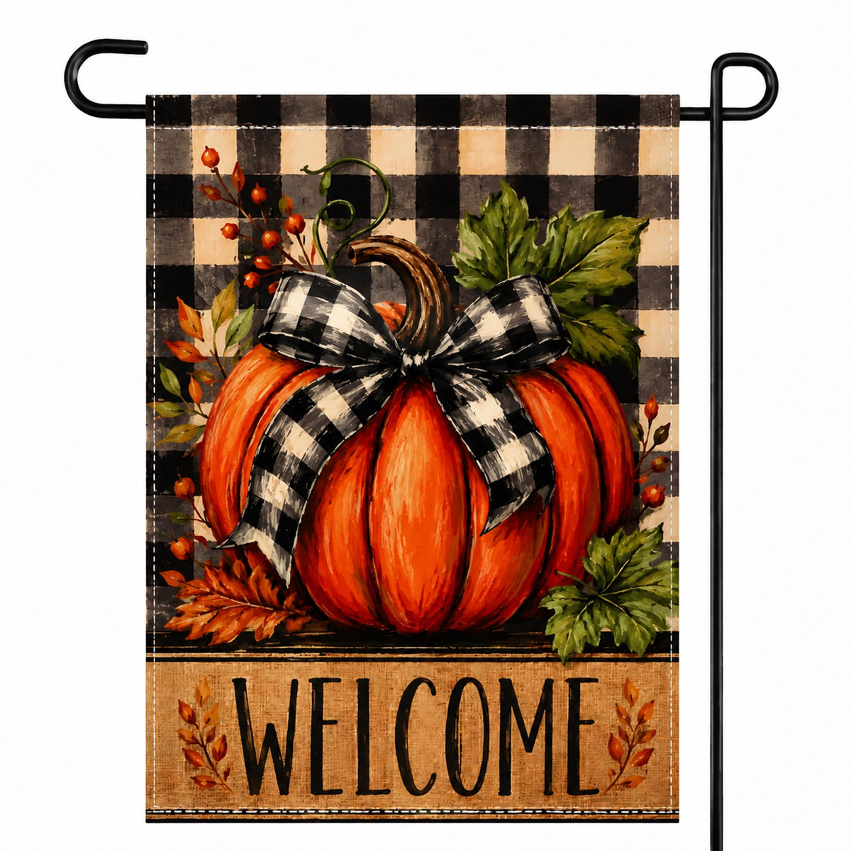 Fall Decor - Pumpkin Welcome Garden Flag | Thanksgiving Decorations