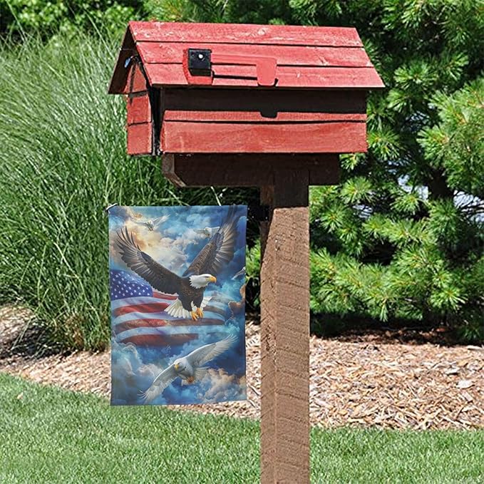 Flying Garden Flag 12x18 Inch Double Sided All-Weather Polyester Outdoor Flag For Patio Lawn Yard And Garden Welcome Decor