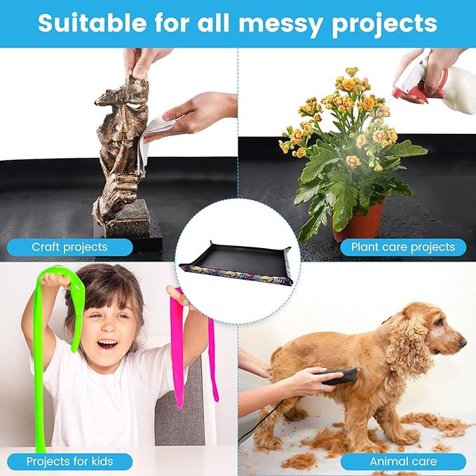Extra Large Repotting Mat for Indoor Plants Transplanting and Dirt Control, Foldable Waterproof Succulent Potting Mat, Gardening Gifts for Plant Lovers (43.5"x29.5")