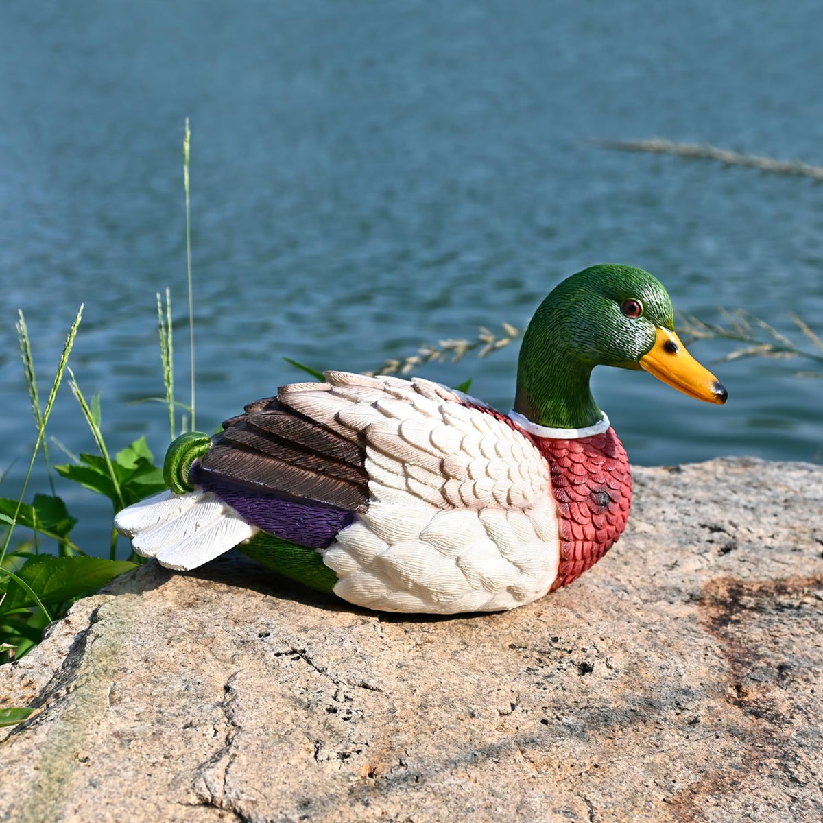 Mallard Duck Decor Garden Statue Home Decorations Small Duckling Figurine