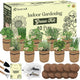10 Herb Garden Planter Indoor Kit, 44pcs Complete Kitchen Herb Starter Set Including Burlap Pots, Markers, Soil Discs, Gardening Tools, Unique Easter/Birthday/Christmas Gift Ideas for Women, Mom