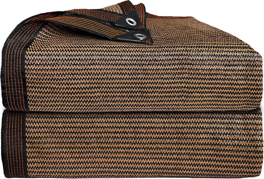 Garden Shade Cloth 10x10ft UV 70% Sunblock Outdoor Sun Shade with Grommets Sun Shade Outdoor Cover Plant Covers Freeze Protection Shade Cloth for Chicken Coop Cover Brown10x10FT