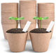 ARGCONNER 4 Inch Peat Pots, 50PCS Biodegradable Plant Starting Pots Round Nursery Pot, Garden Germination Nursery Pot Bonus 20 Plant Labels (4 Inch, 50P)