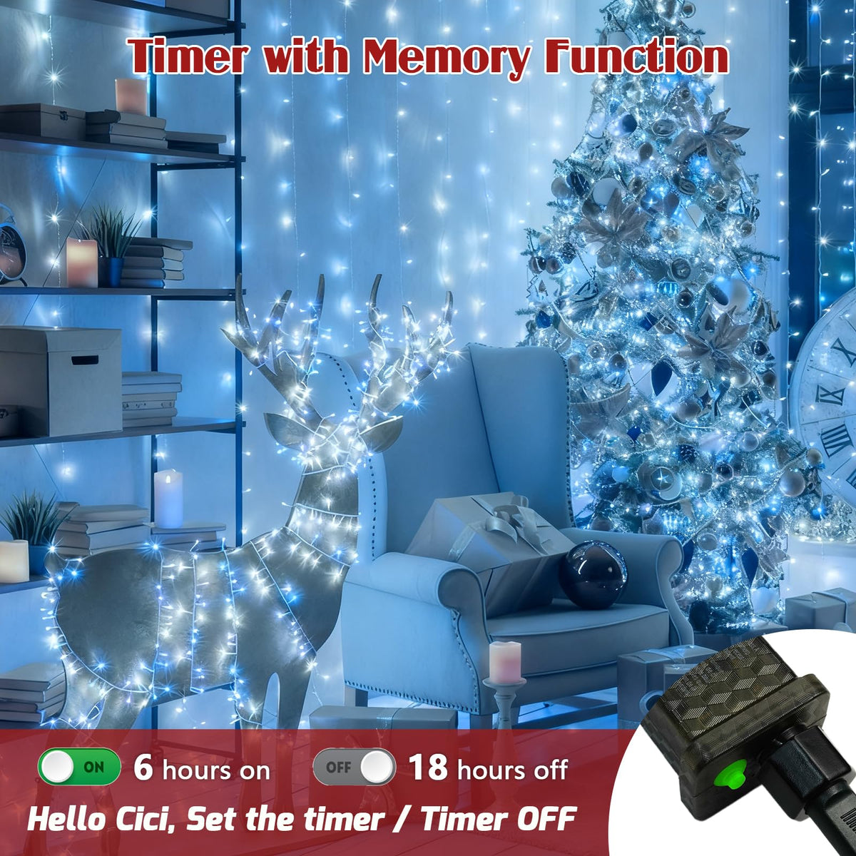 2026 New Voice Control Connectable 88FT 240LED String Lights Indoor Outdoor Clear Wire Twinkle Fairy Light Plug in with Timer for Bedroom Classroom Wedding Tree Patio Decor
