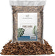 100% Natural Pine Bark Mulch Nuggets (8 Quarts), Small Mulch Chips for Indoor/Outdoor Container Gardening, Ideal for Soil Supplement, Houseplant Mulch