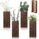 4 Pack Wood Wall Planter for Dried Flowers and Artificial Greenery Indoor Plants Holder, Wood Wall Decor Wooden Pocket Vase Modern Farmhouse Hanging Flowers for Living Room Bedroom Home