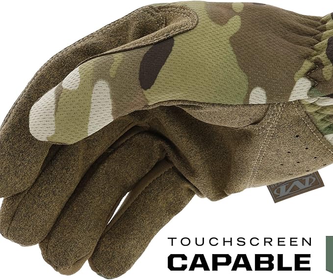 Mechanix Wear FastFit Tactical Gloves - Heavy Duty Lightweight Multipurpose Gloves - Flexible Grip & Reinforced Palm - Touchscreen Capable - X-Large - MultiCam Camouflage