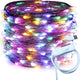 RUICHEN Silver Wire 66 Ft 200 LED USB Fairy String Lights with On/Off Switch (Multicolor)